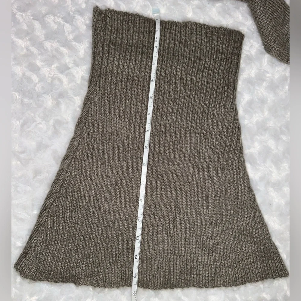IKKS Girls Light Brown Elbow Patch V neck Knit Sweater & Skirt Set - Picture 5 of 12